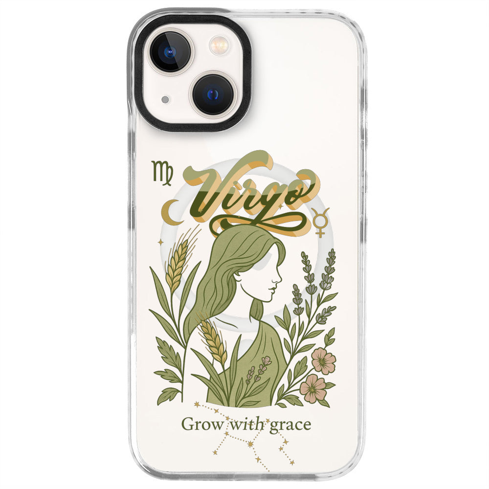 iPhone 14 Başak Burcu Way of Aries Telefon Kılıfı - Beyaz
