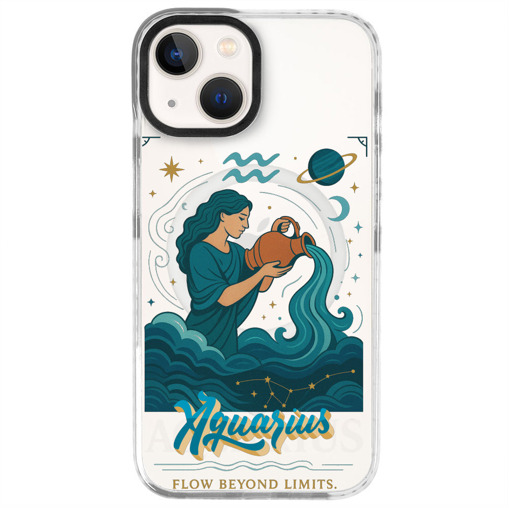iPhone 14 Kova Burcu Way of Aries Telefon Kılıfı - Beyaz