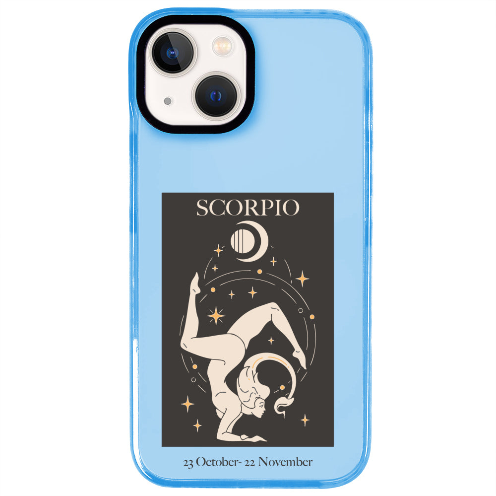 iPhone 15 Plus Akrep Burcu History of Zodiac Telefon Kılıfı - Azure