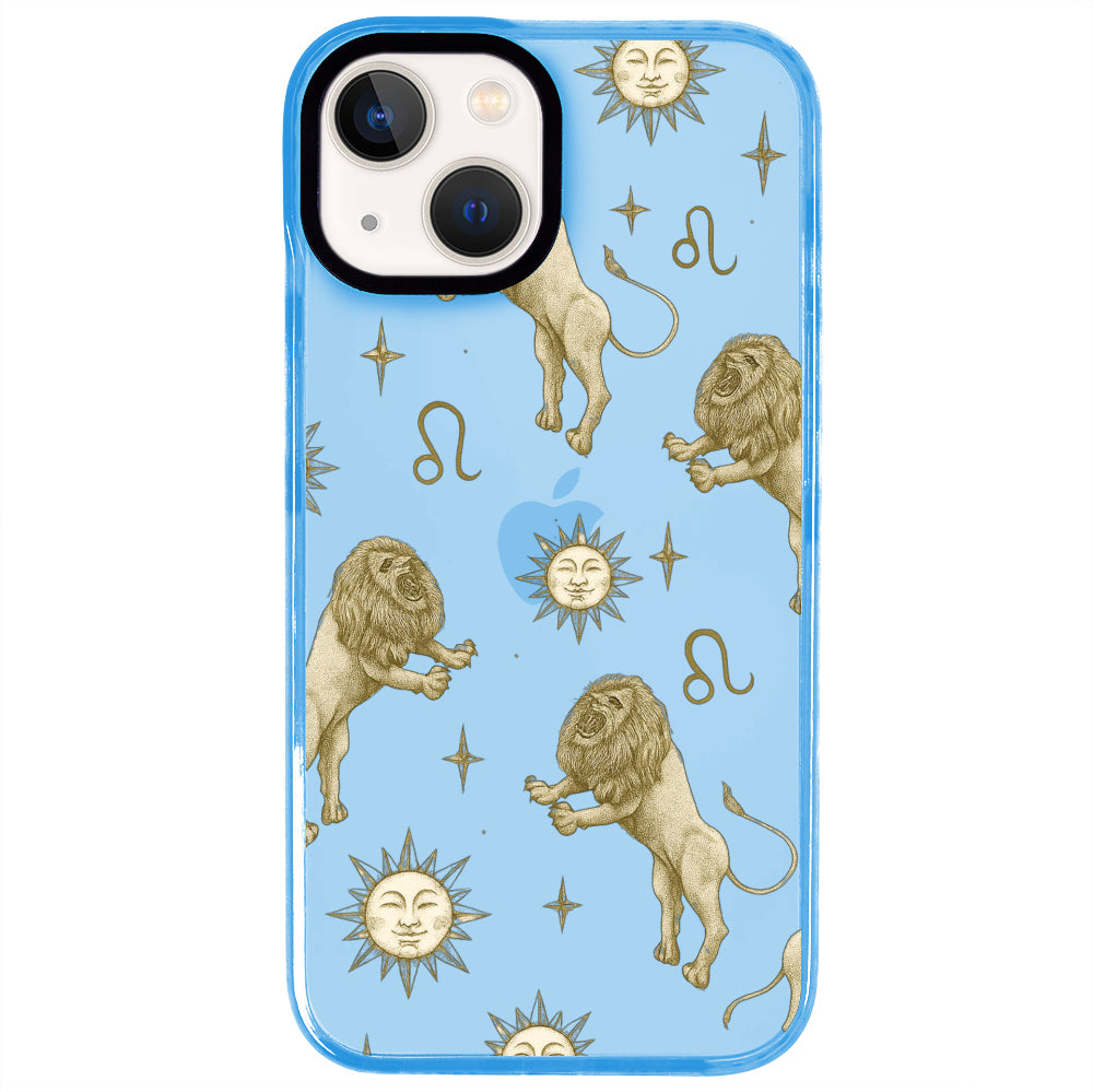 iPhone 15 Plus Aslan Burcu Soft Stars Telefon Kılıfı - Azure