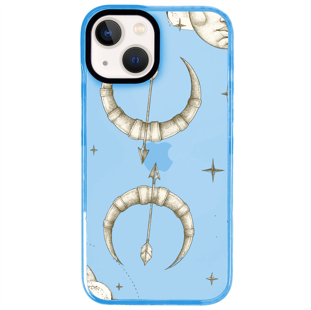 iPhone 15 Plus Yay Burcu Soft Stars Telefon Kılıfı - Azure