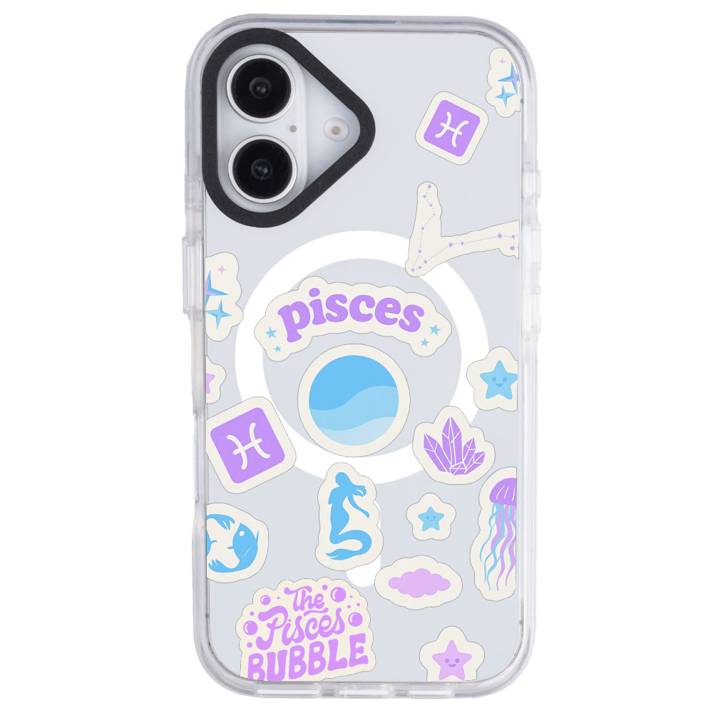 iPhone 16 Balık Burcu Sweet Rules Telefon Kılıfı - Beyaz