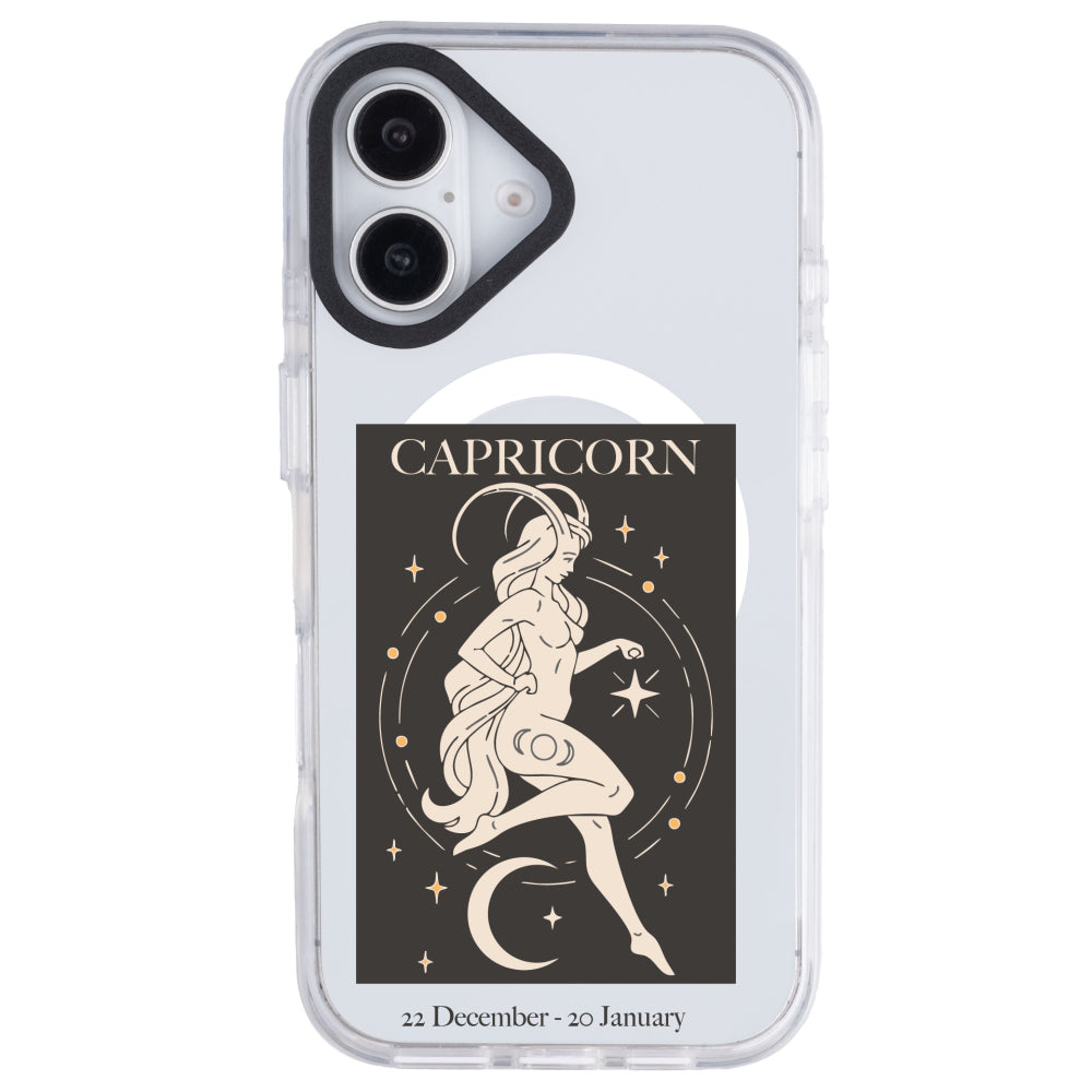 iPhone 16 Oğlak Burcu History of Zodiac Telefon Kılıfı - Beyaz