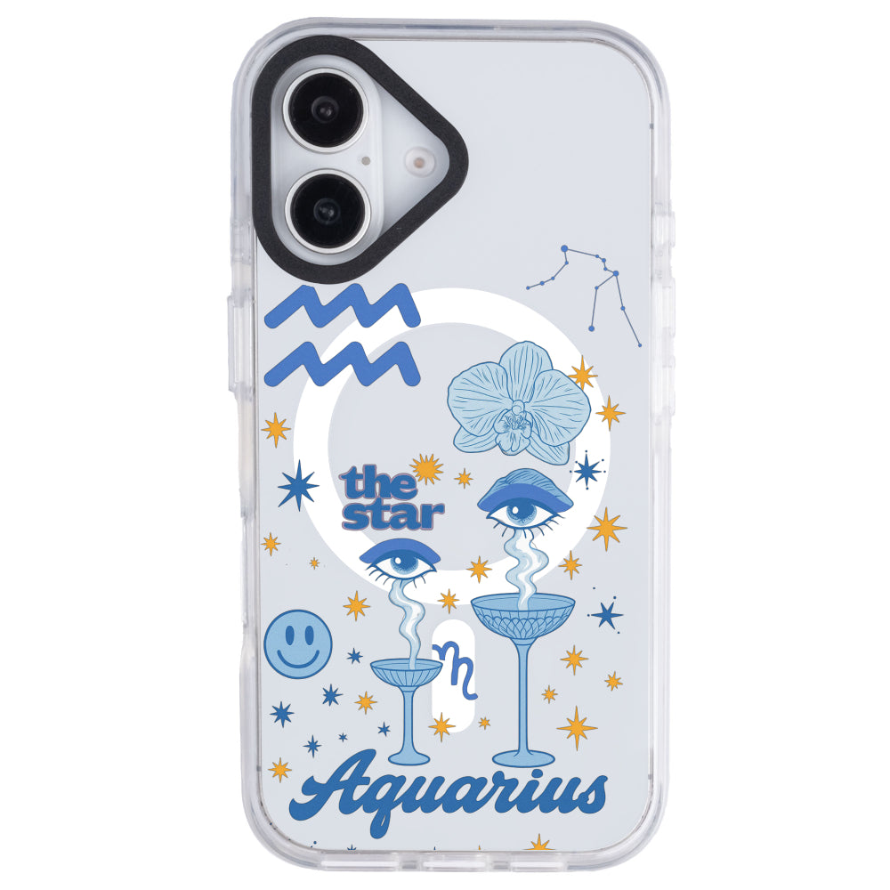 iPhone 16 Plus Kova Burcu The Emperor Telefon Kılıfı - Beyaz