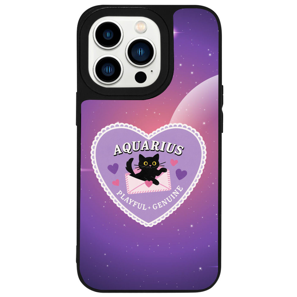 iPhone 16 Pro Kova Burcu Heart In Stars Telefon Kılıfı - Popsoketsiz