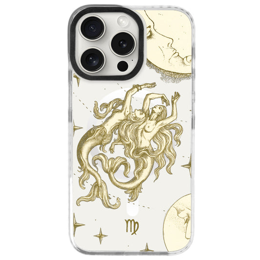 iPhone 16 Pro Başak Burcu Soft Stars Telefon Kılıfı - Beyaz