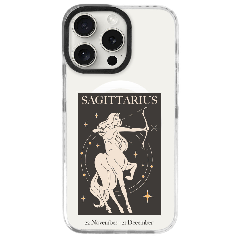 iPhone 16 Pro Yay Burcu History of Zodiac Telefon Kılıfı - Beyaz