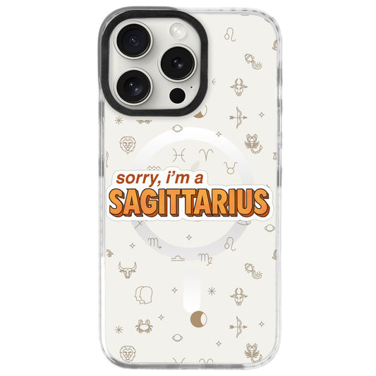 iPhone 16 Pro Yay Burcu Sorry Zodiac Telefon Kılıfı - Beyaz