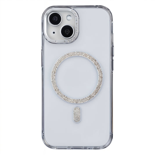 iPhone 14 Shiny Transparent Magsafe Telefon Kılıfı Beyaz