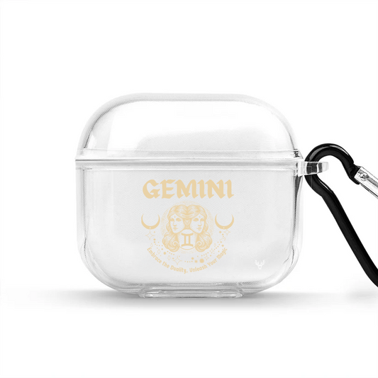 Apple AirPods 4 Burçlar Gemini Astrology Şeffaf Kılıf