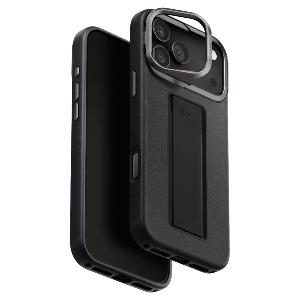 iPhone 17 Pro Uniq Standlı ve Tutacaklı Magsafe Vegan Deri Kılıf