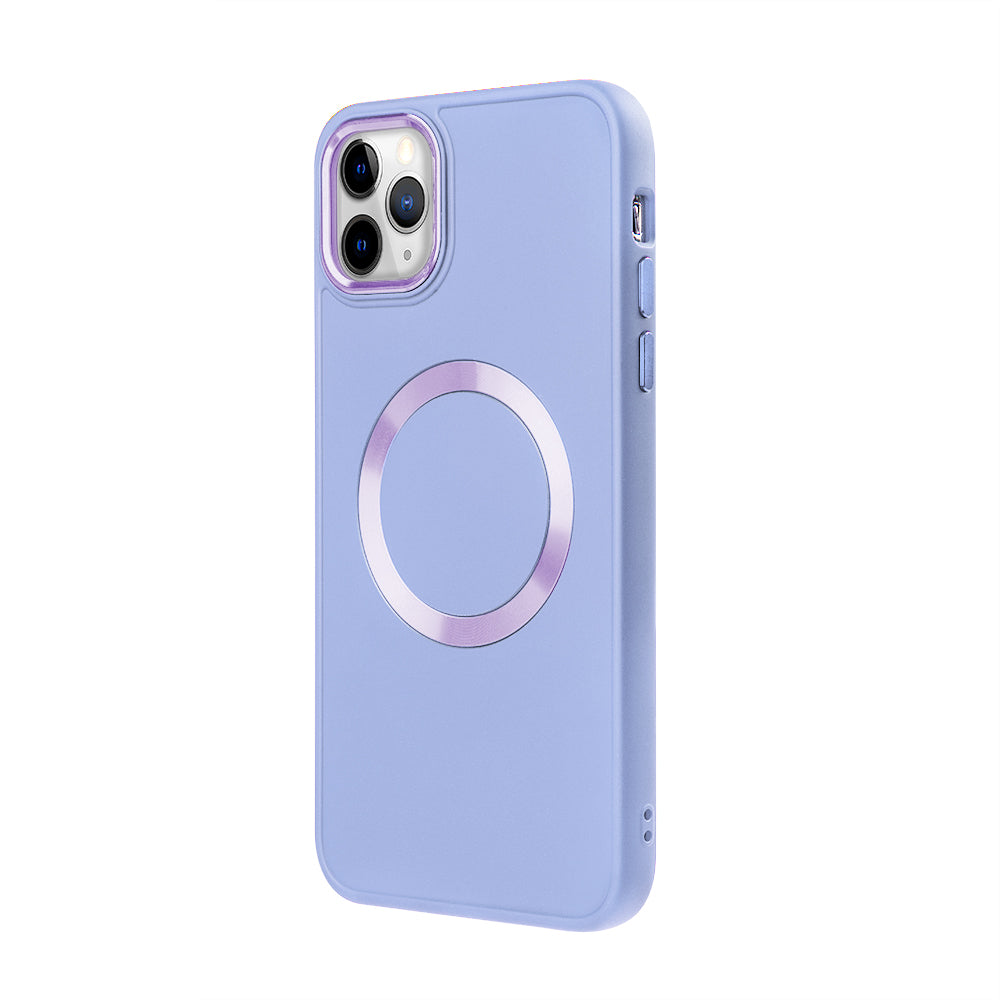 Apple iPhone 15 Pro Max Renkli Magsafe Case Lila