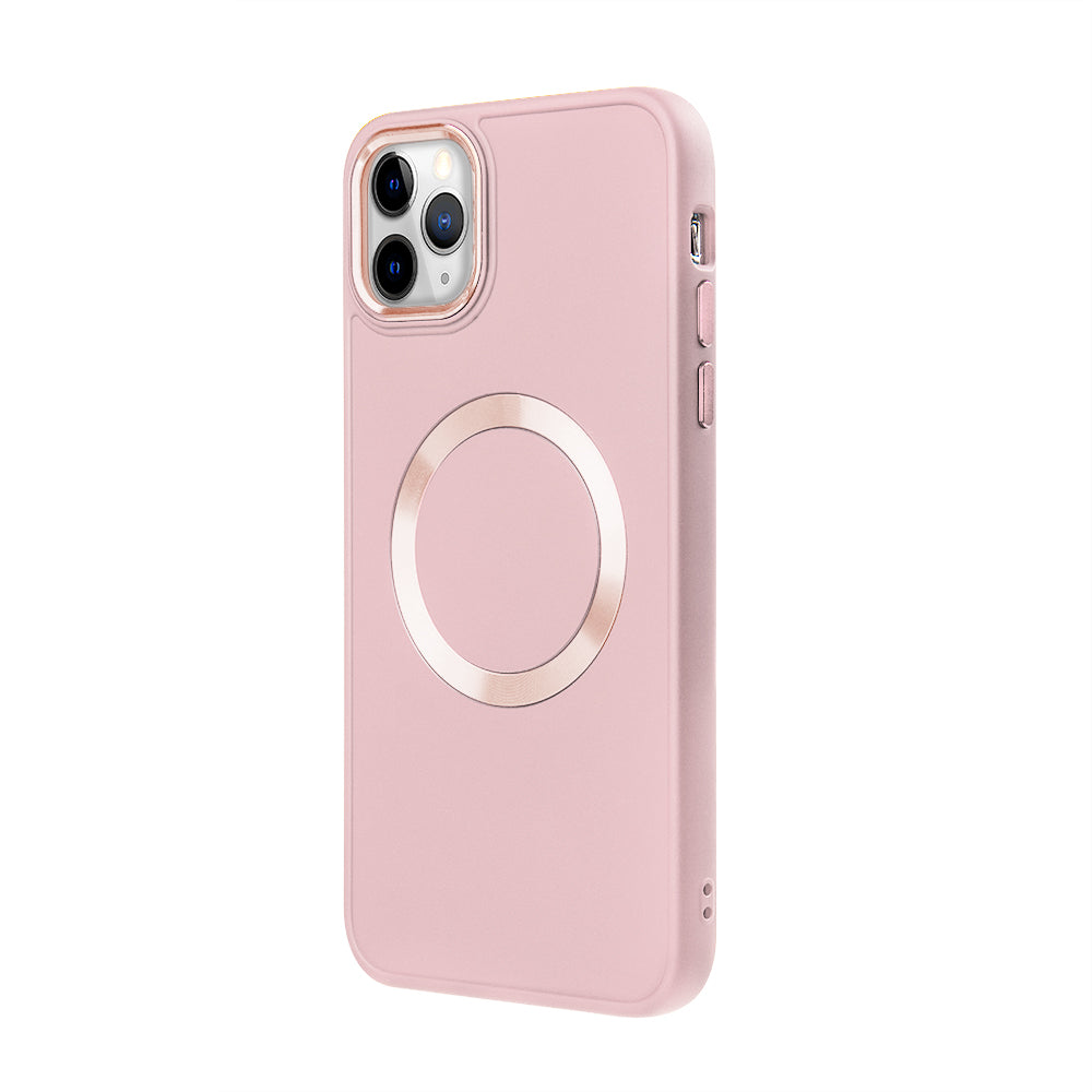 Apple iPhone 12 Pro Max Renkli Magsafe Case Pembe