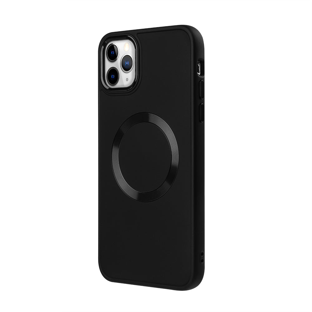 Apple iPhone 12 Pro Max Renkli Magsafe Case Siyah