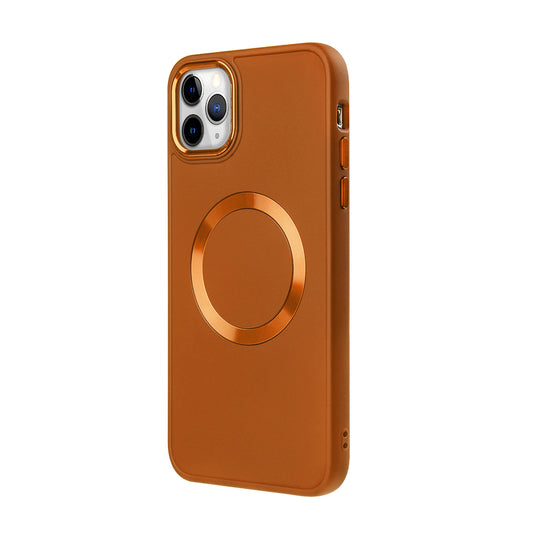 Apple iPhone 11 Pro Max Renkli Magsafe Case Turuncu