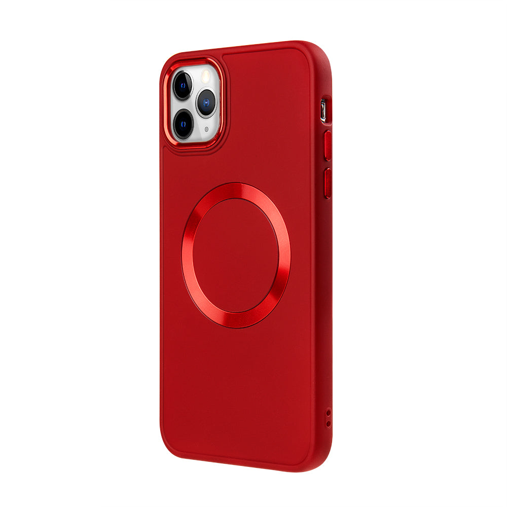 Apple iPhone 12 Pro Max Renkli Magsafe Case Kırmızı