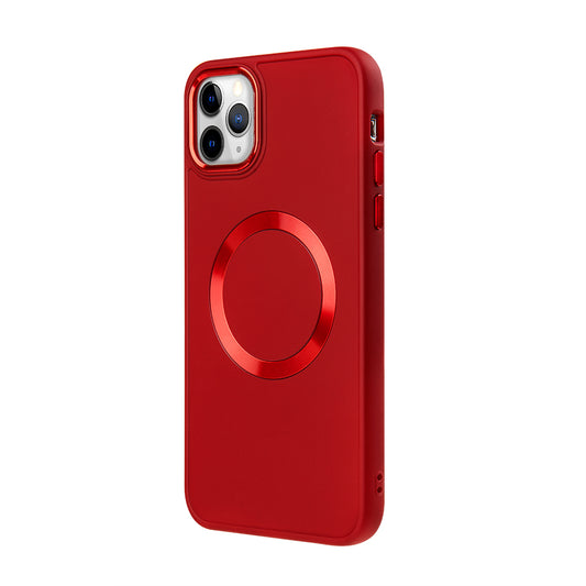 Apple iPhone 11 Pro Max Renkli Magsafe Case Kırmızı