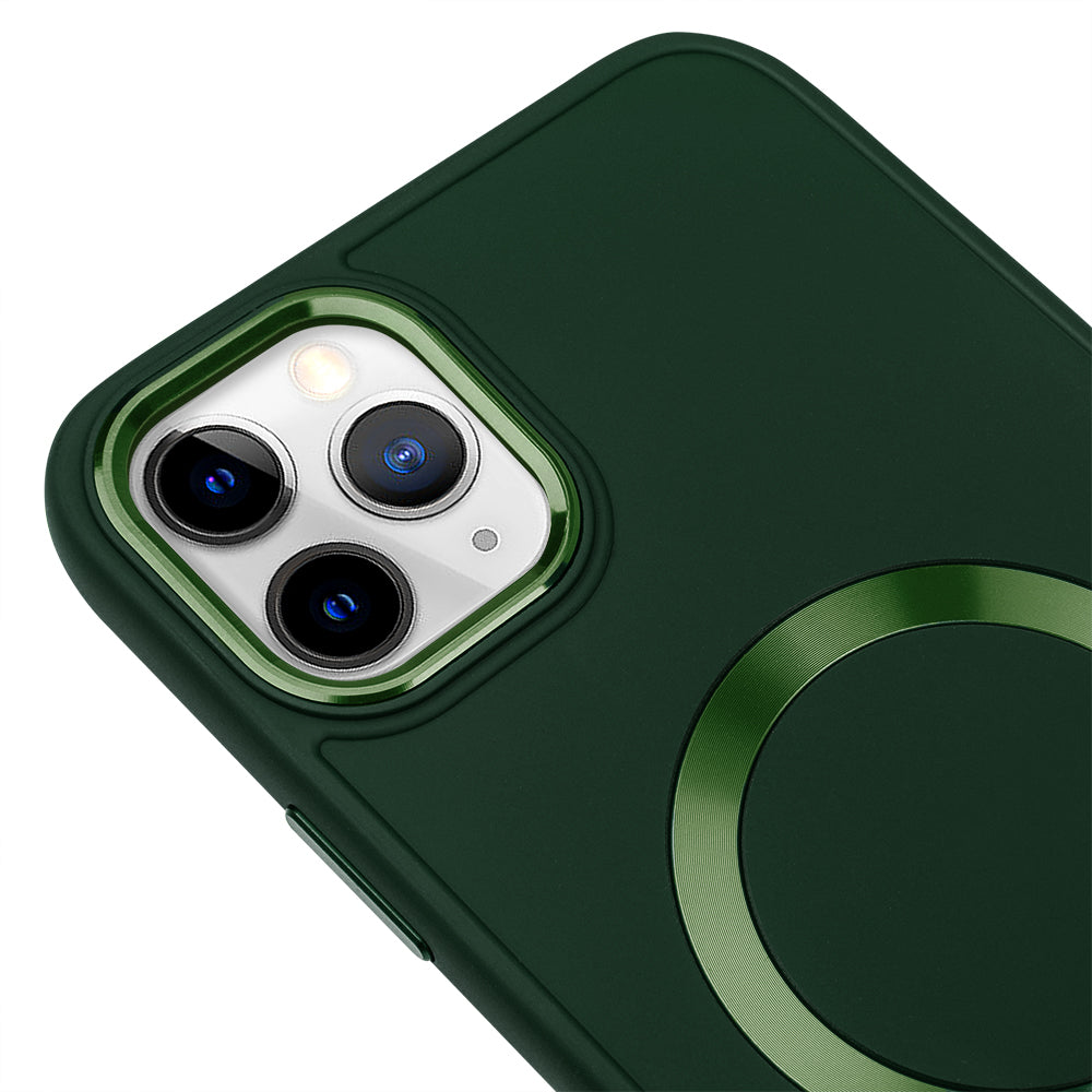 Apple iPhone 12 Pro Max Renkli Magsafe Case Haki