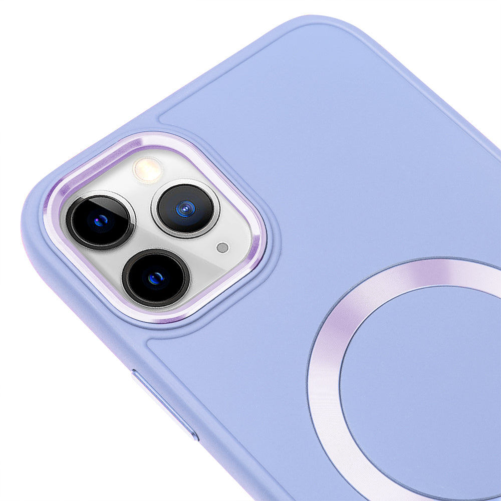 Apple iPhone 12 Pro Max Renkli Magsafe Case Lila
