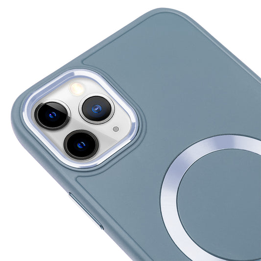 Apple iPhone 11 Pro Max Renkli Magsafe Case Bebe Mavi