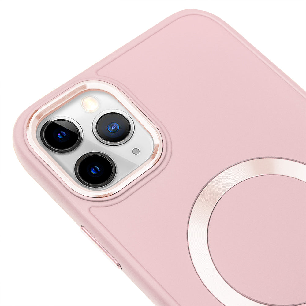 Apple iPhone 12 Pro Max Renkli Magsafe Case Pembe