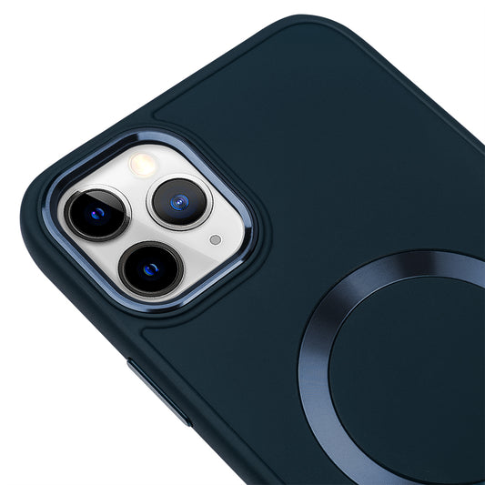 Apple iPhone 11 Pro Max Renkli Magsafe Case Petrol Mavisi