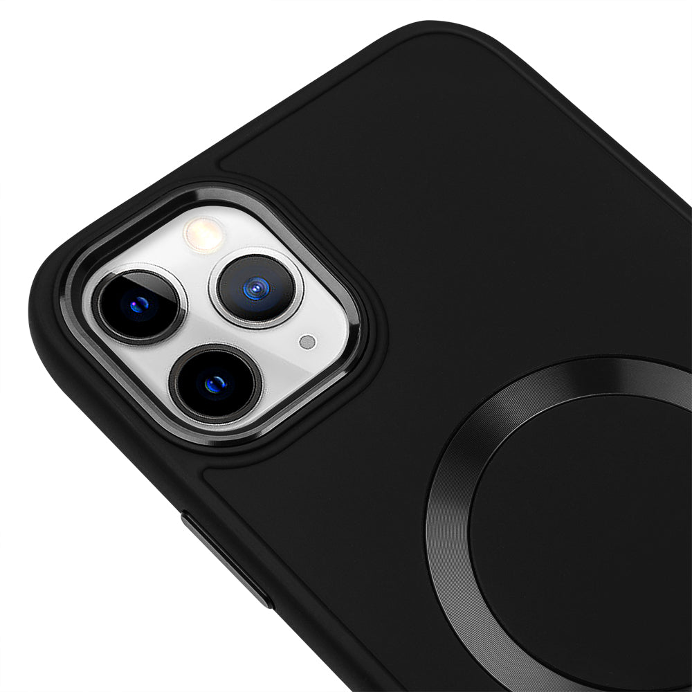 Apple iPhone 12 Pro Max Renkli Magsafe Case Siyah
