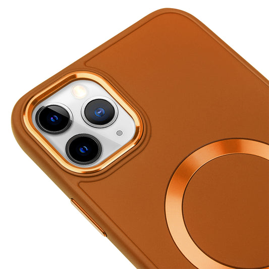 Apple iPhone 11 Pro Max Renkli Magsafe Case Turuncu