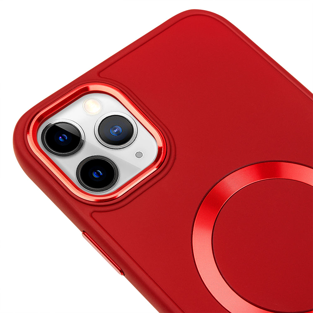 Apple iPhone 12 Pro Max Renkli Magsafe Case Kırmızı