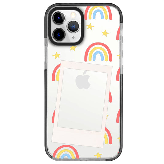 iPhone 11 Pro Rainbow Star Polaroid Telefon Kılıfı