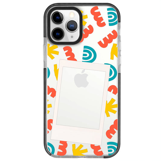 iPhone 11 Pro Colorful Polaroid Telefon Kılıfı