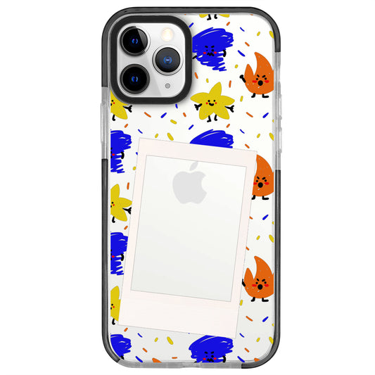 iPhone 11 Pro Colorful Shapes Polaroid Telefon Kılıfı