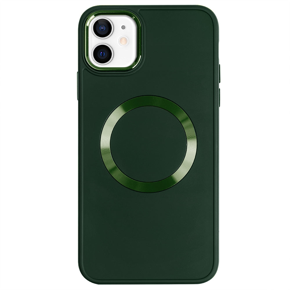 Apple iPhone 11 Renkli Magsafe Case Haki