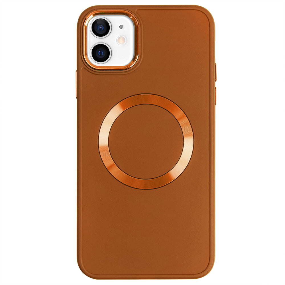 Apple iPhone 12 Renkli Magsafe Case Turuncu