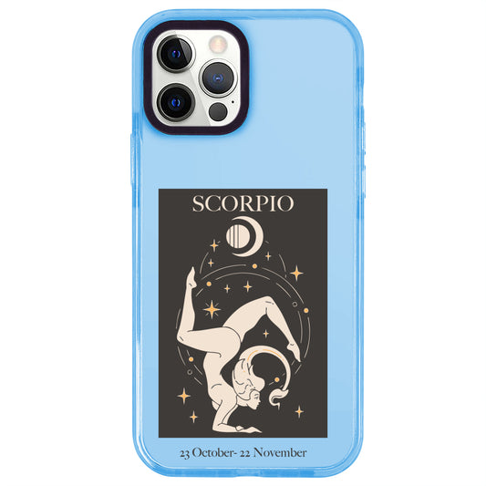 iPhone 12 Pro Akrep Burcu History of Zodiac Telefon Kılıfı - Azure