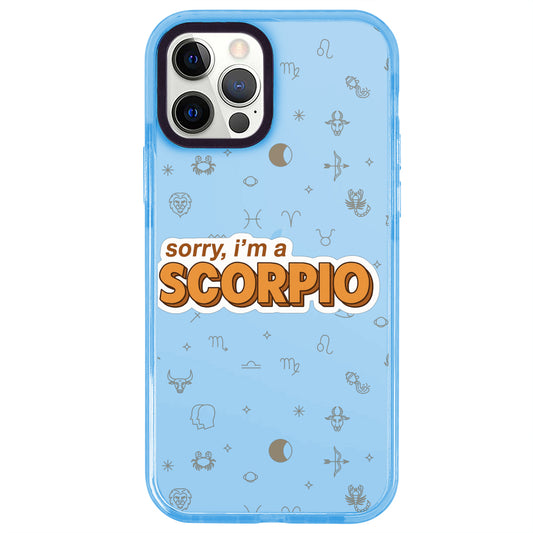 iPhone 12 Pro Akrep Burcu Sorry Zodiac Telefon Kılıfı - Azure