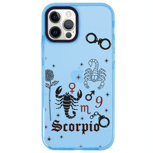 iPhone 12 Pro Akrep Burcu The Emperor Telefon Kılıfı - Azure
