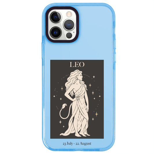 iPhone 12 Pro Aslan Burcu History of Zodiac Telefon Kılıfı - Azure