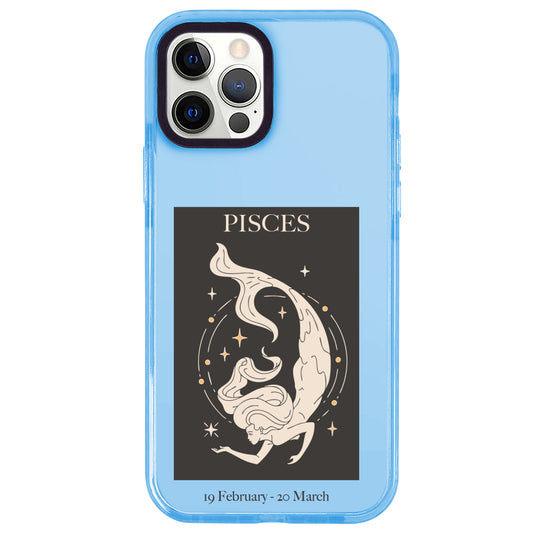 iPhone 12 Pro Balık Burcu History of Zodiac Telefon Kılıfı - Azure