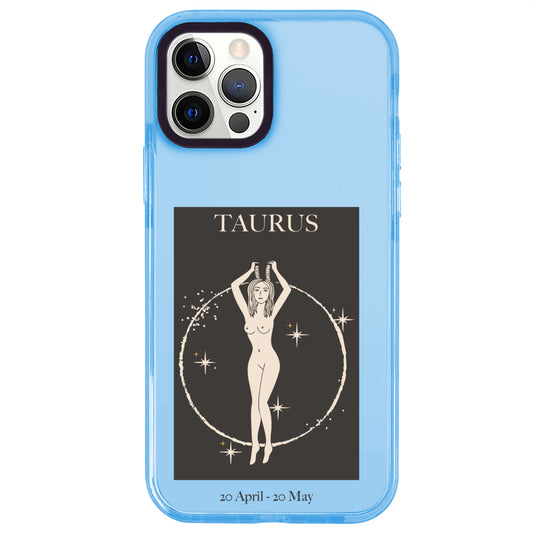iPhone 12 Pro Boğa Burcu History of Zodiac Telefon Kılıfı - Azure
