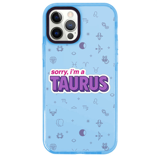 iPhone 12 Pro Boğa Burcu Sorry Zodiac Telefon Kılıfı - Azure