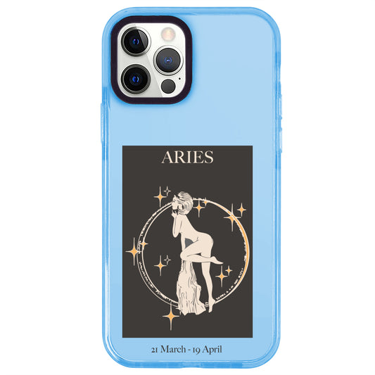 iPhone 12 Pro Koç Burcu History of Zodiac Telefon Kılıfı - Azure