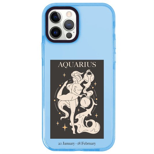 iPhone 12 Pro Kova Burcu History of Zodiac Telefon Kılıfı - Azure