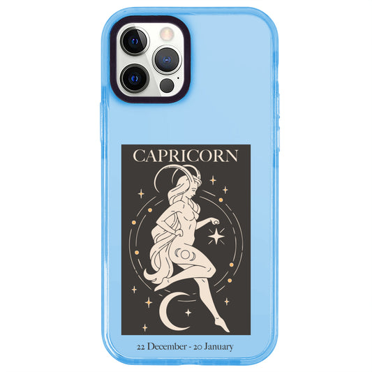 iPhone 12 Pro Oğlak Burcu History of Zodiac Telefon Kılıfı - Azure