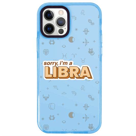 iPhone 12 Pro Terazi Burcu Sorry Zodiac Telefon Kılıfı - Azure