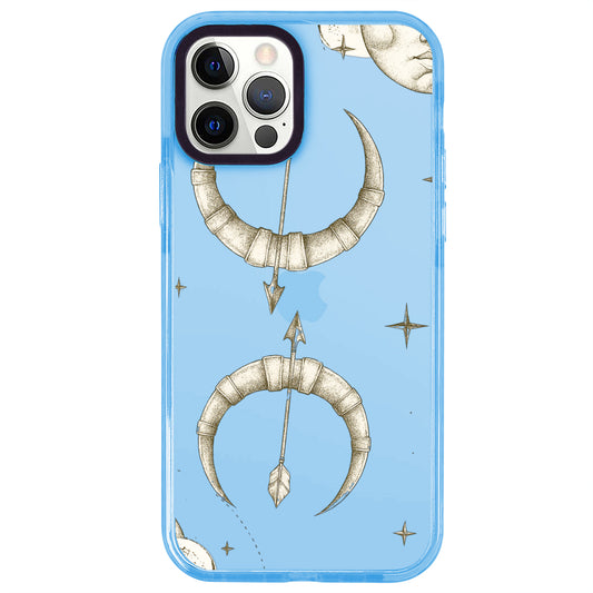 iPhone 12 Pro Yay Burcu Soft Stars Telefon Kılıfı - Azure