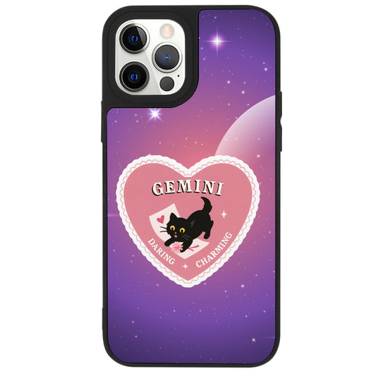 iPhone 12 Pro İkizler Burcu Heart In Stars Telefon Kılıfı - Popsoketsiz