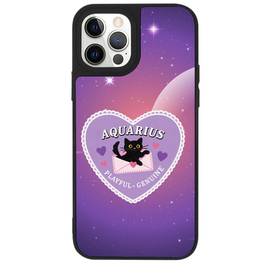 iPhone 12 Pro Kova Burcu Heart In Stars Telefon Kılıfı - Popsoketsiz