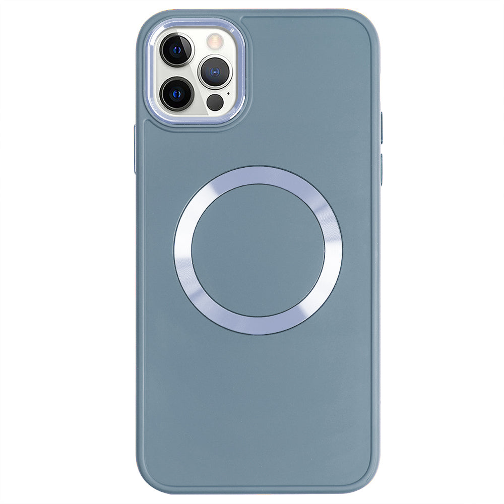 Apple iPhone 12 Pro Max Renkli Magsafe Case Bebe Mavi