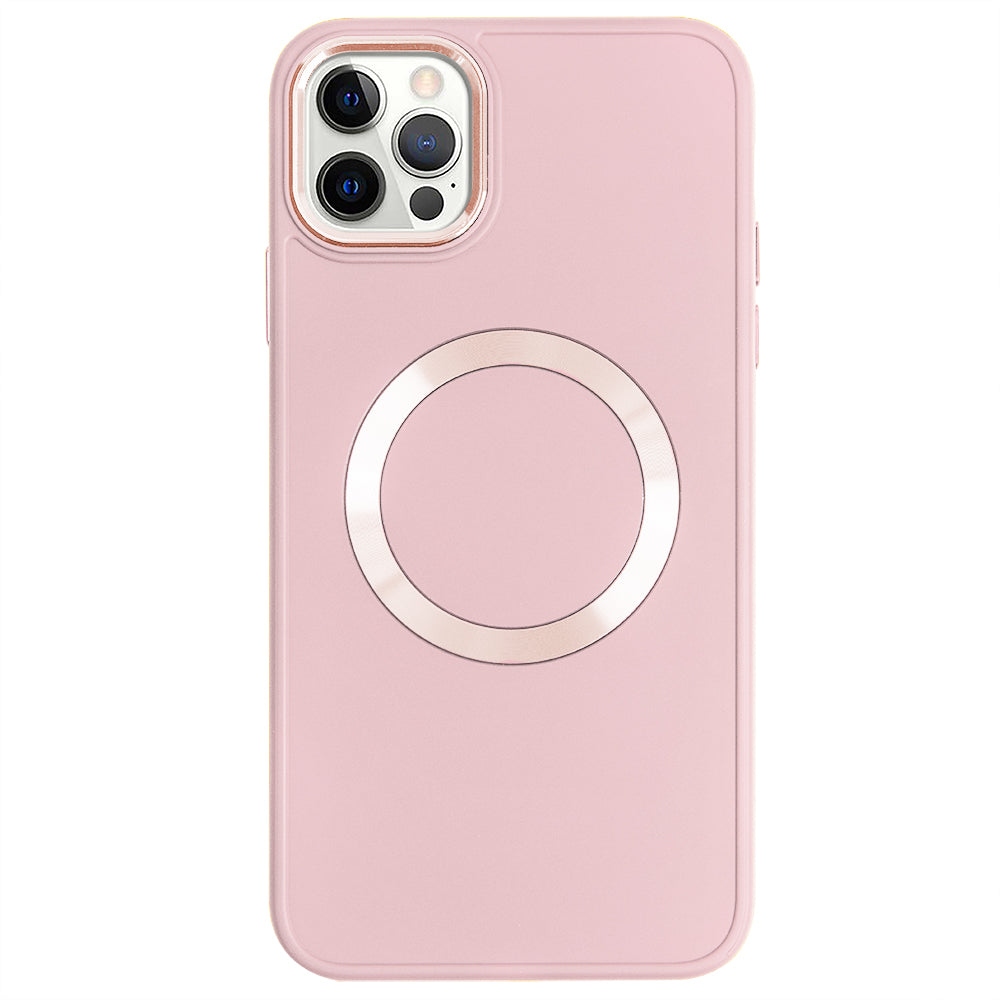 Apple iPhone 12 Pro Max Renkli Magsafe Case Pembe